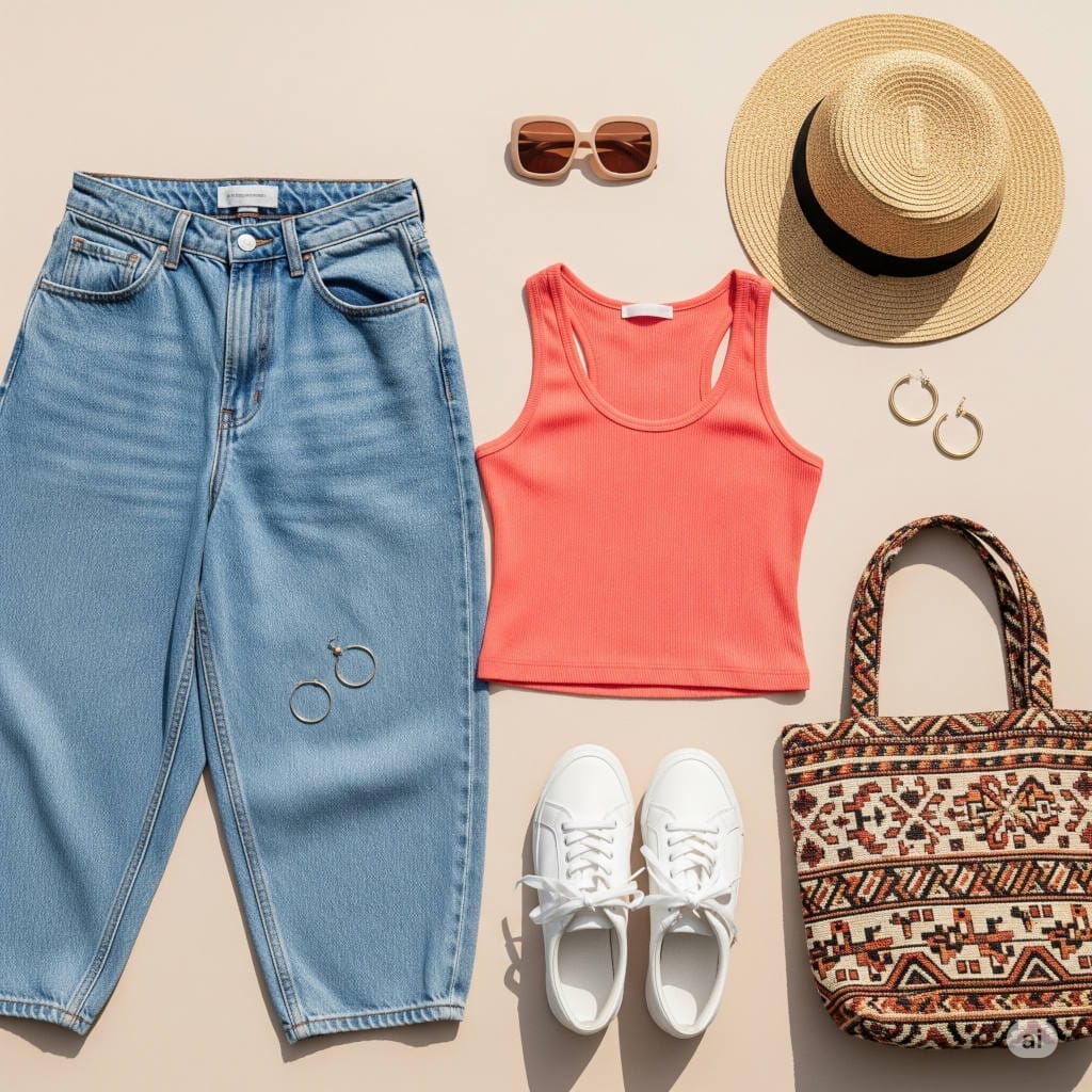 How to Style Baggy Jeans in Summer