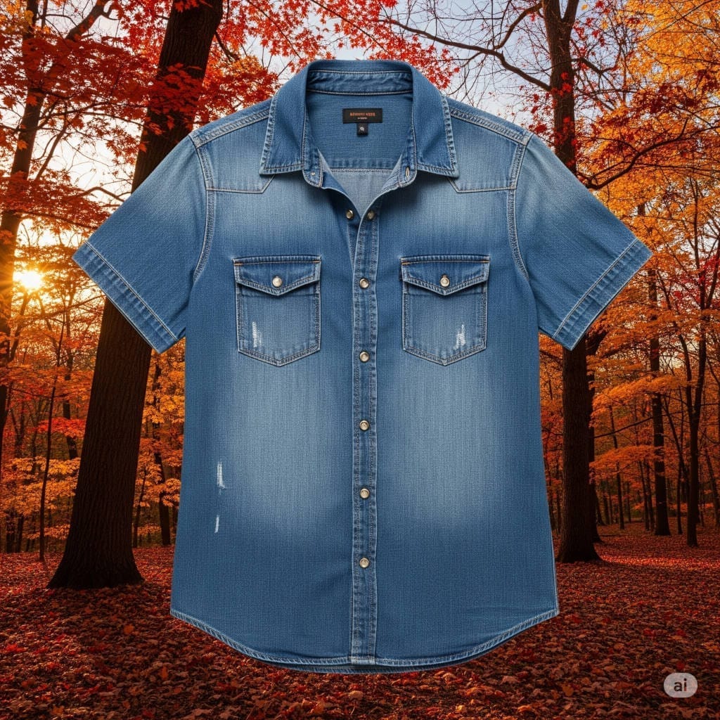 How to Style a Short Sleeve Denim Shirt